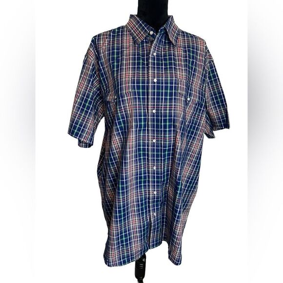 NWT WRANGLER MENS 2XL PLAID BUTTON UP SHIRT SHORT SLEEVE PEARL BUTTONS - Picture 3 of 11
